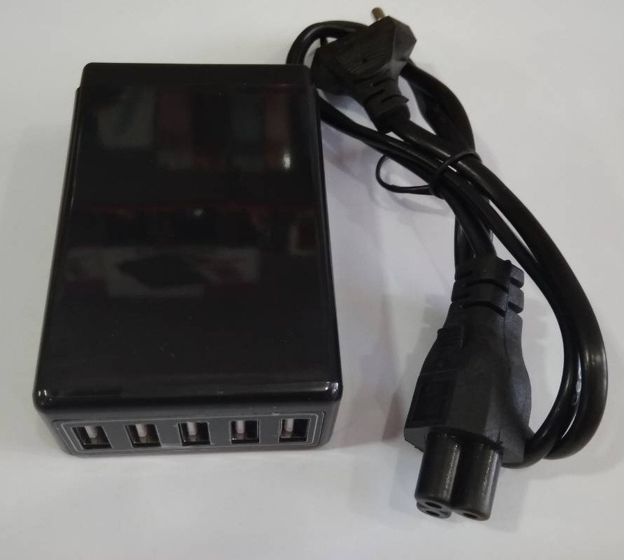 СЗУ адаптер 220V 5USB з кабелем живлення Міккі Маус для зарядки смартфонів і планшетів BF