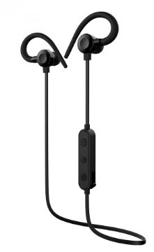 Навушники Bluetooth GORSUN GS-E56 вакуумні спортивні бездротові з зарядкою та амбушурами чорні BF
