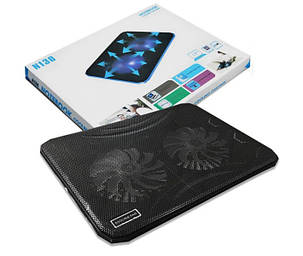 Універсальна охолоджувальна підставка для ноутбука Notebook ABC N130 чорна, фото 2