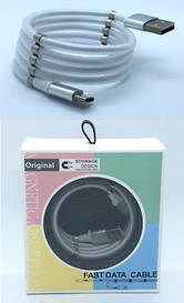 Кабель USB Type C магнітний 1м для зарядки і передачі даних чорний NEW BF