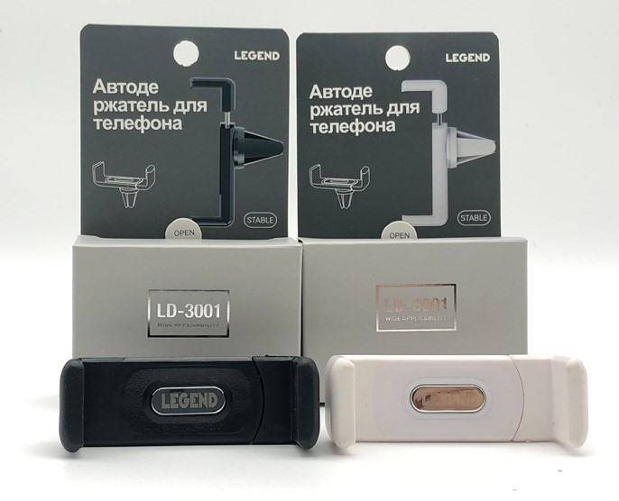 Автотримач телефона LEGEND HOLDER LD3001 для смартфонів на лобове скло і панель чорний BF