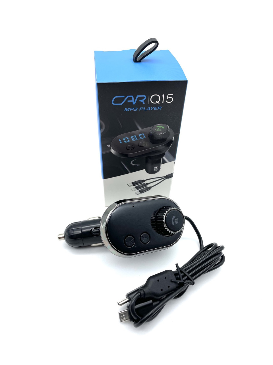 FM модulator Q15 Bluetooth золотий автомобільний трансмітер з USB та аудіовходом 3 в 1 BF