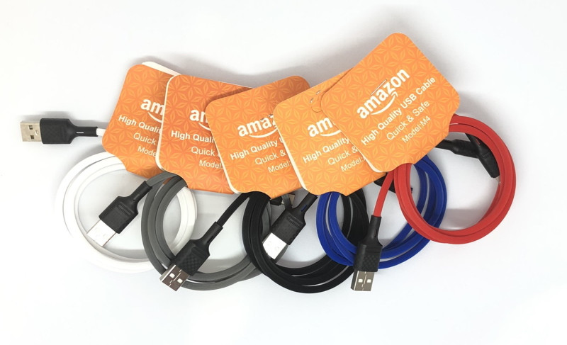 Кабель Micro USB AMAZON M4 1м для зарядки та передачі даних чорний ПВХ BF