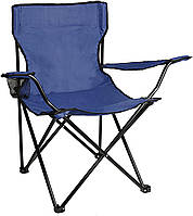 Стаул-креслово розкладної туристичної в чохлі для риболовлі, пікніка, кемпінгу 80x40 см цв.синій (СР-09)