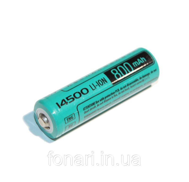 Аккумулятор Videx 14500 Li-Ion 800 mAh 3,7V без платы защиты (аналог AA)