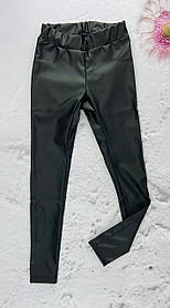 Лосини для дівчаток Чорний Кожзам 10КС135 Lialia Україна