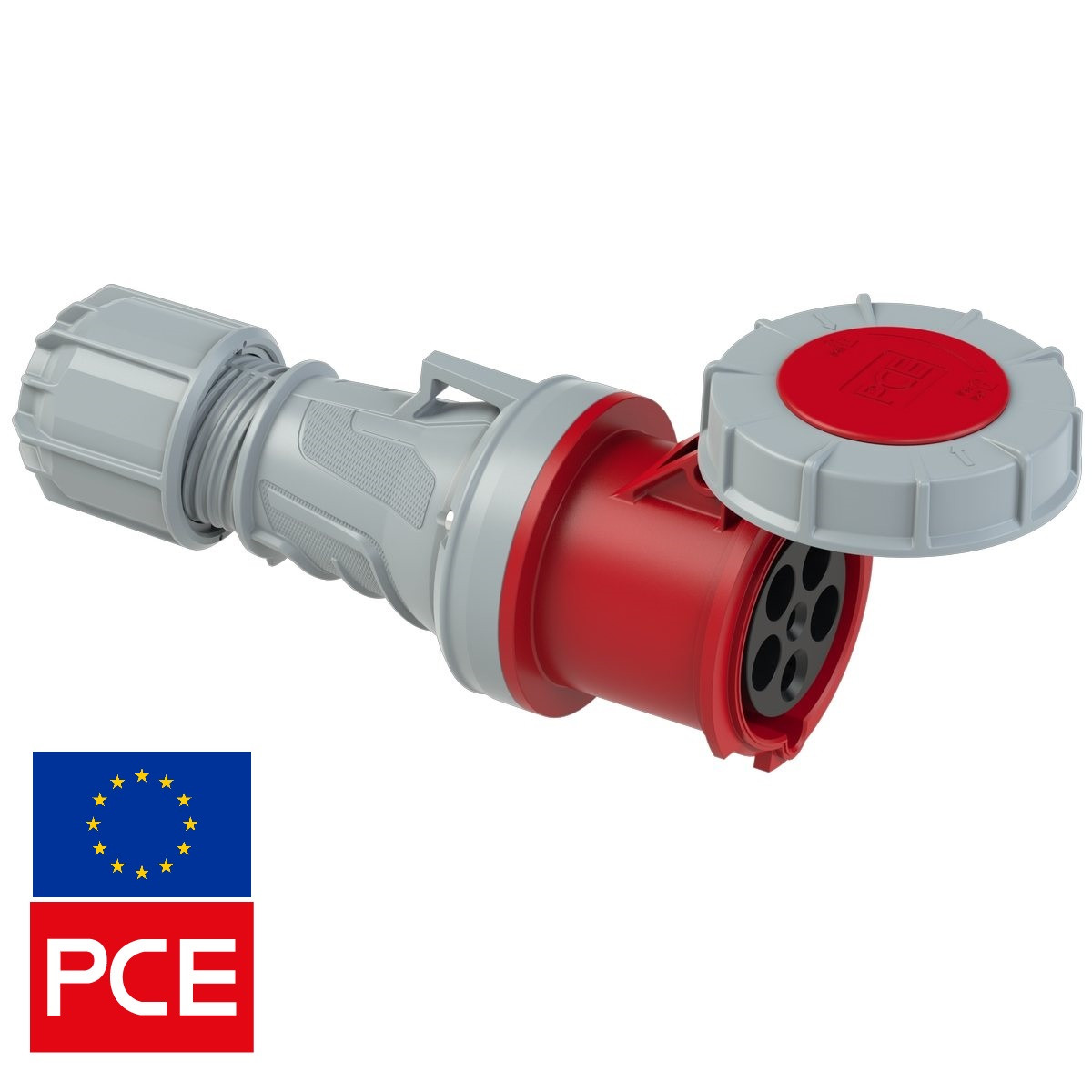 Розетка кабельна PCE 235-6 IP67 3P+N+PE 63A 400V POWER TWIST (силова), фото 1