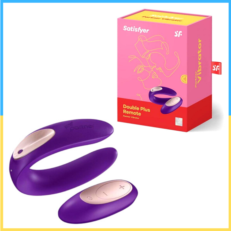 Вібратор для пар Satisfyer Double Plus Remote з пультом ДУ та двома моторчиками
