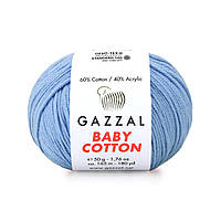 Gazzal BABY COTTON (Газзал Бейби Коттон) № 3423 перванш (Пряжа хлопковая, нитки для вязания)