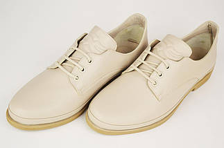 Туфли городские Evromoda 11109 36 Бежевые кожа, фото 2
