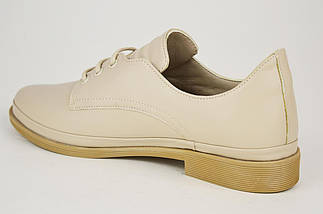 Туфли городские Evromoda 11109 36 Бежевые кожа, фото 4