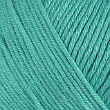 Gazzal BABY COTTON (Газзал Бейбi Котон) № 3426 бірюзовий (Пряжа бавовняна, нитки для в'язання), фото 2