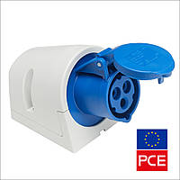 Розетка настенная PCE 113-6 IP44 2P+PE 16A 230V (силовая)