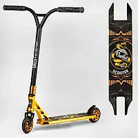 Трюковый самокат Best Scooter Snake`n`Skull HIC-система, пеги, анод, колёса 110 мм оранжевый BS-7710