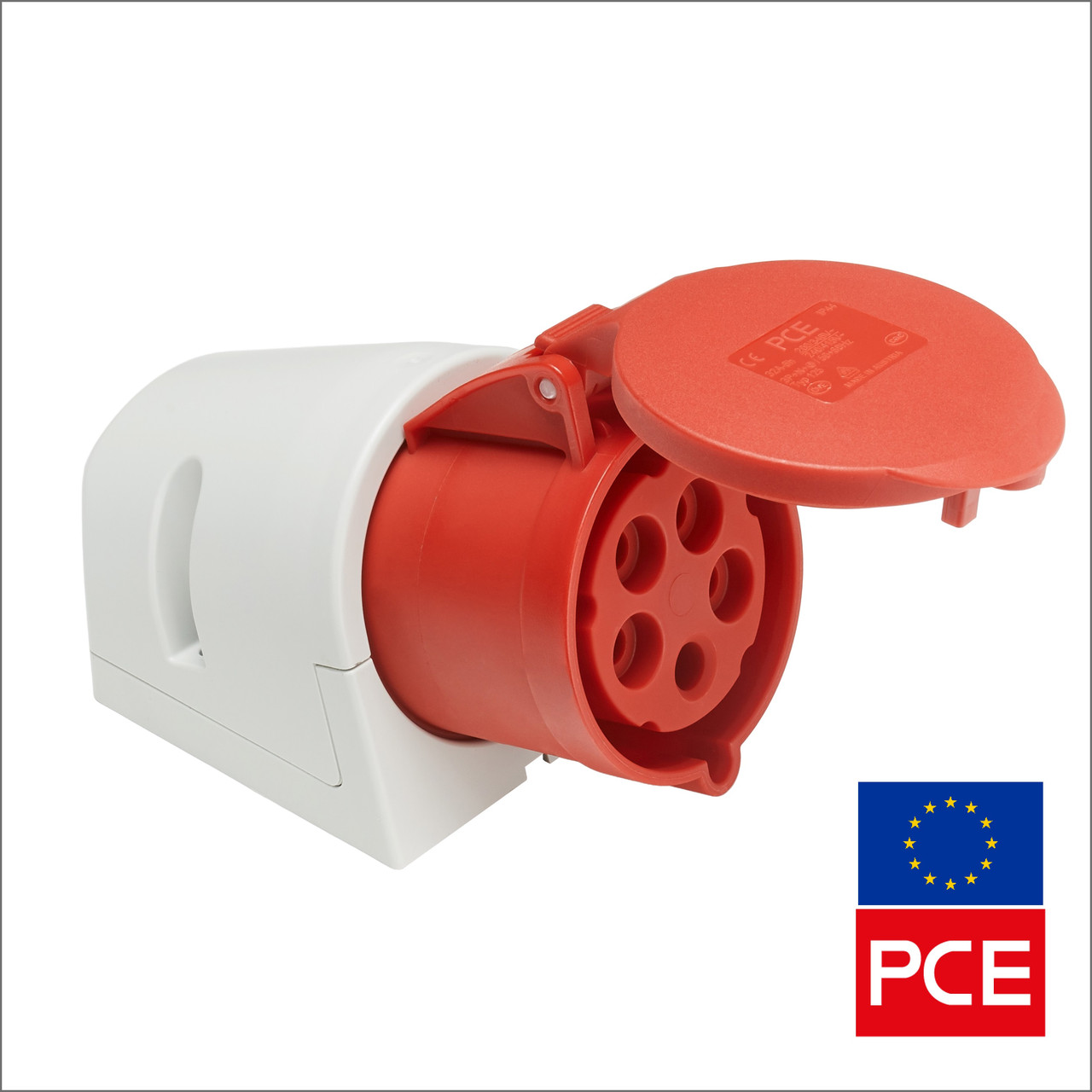 Розетка настінна PCE 125-6 IP44 3P+N+PE 32A 400V (силова), фото 1