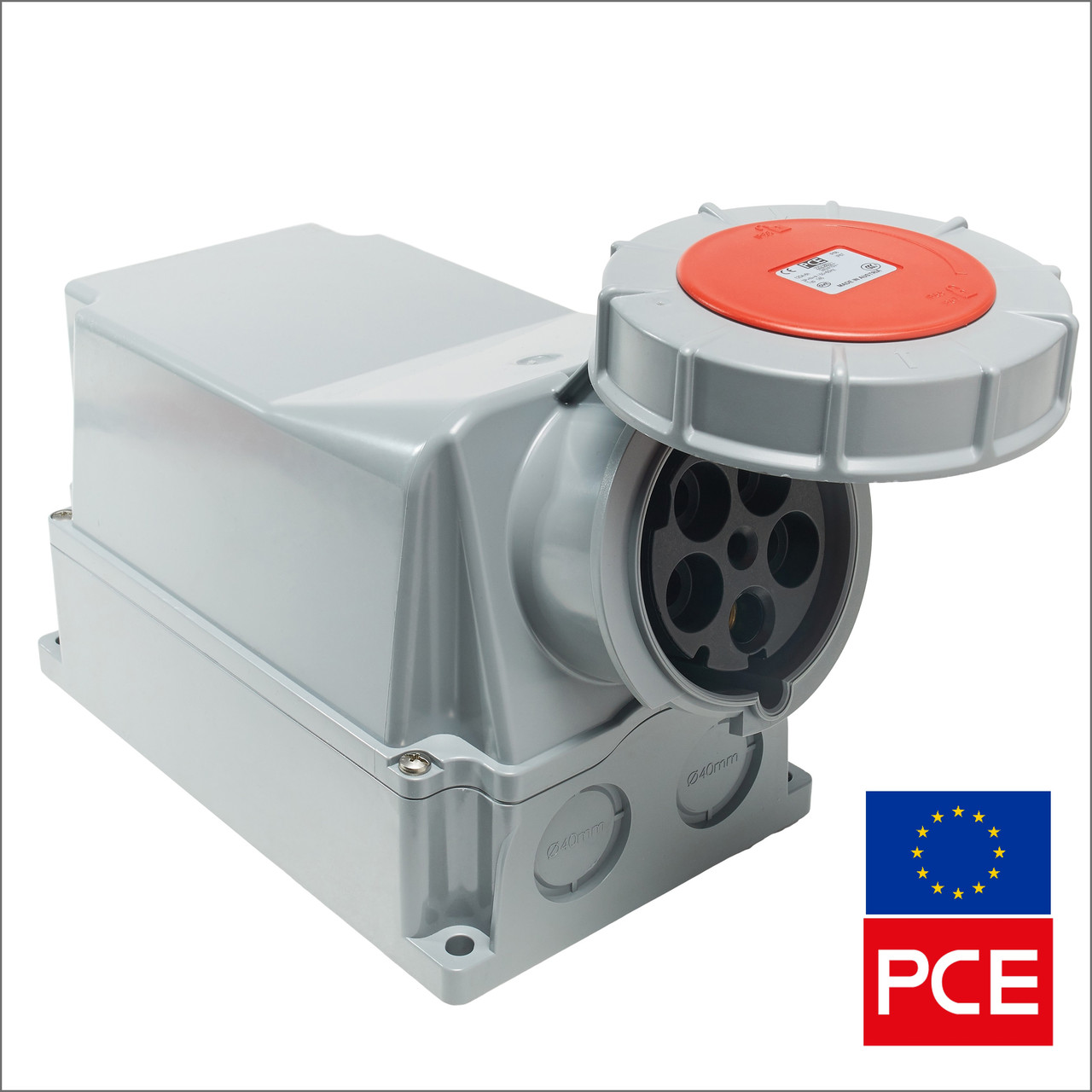 Розетка настінна PCE 145-6 IP67 3P+N+PE 125A 400V POWER TWIST (силова), фото 1