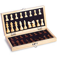 Шахматы деревянные на магнитах, доска 34х34 см, в футляре (W6703)