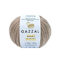 Gazzal BABY WOOL (Газзал Бейби Вул) № 835 кофе с молоком (Шерстяная пряжа, нитки для вязания)