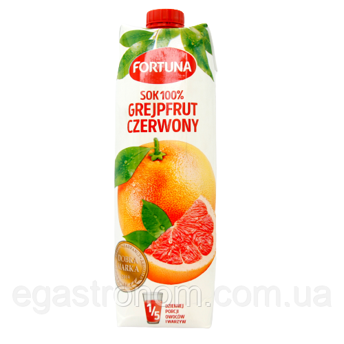 Сік грейпфрутовий Фортуна Fortuna grejpfrut czerwony 1L 12шт/ящ (Код: 00-00011806)