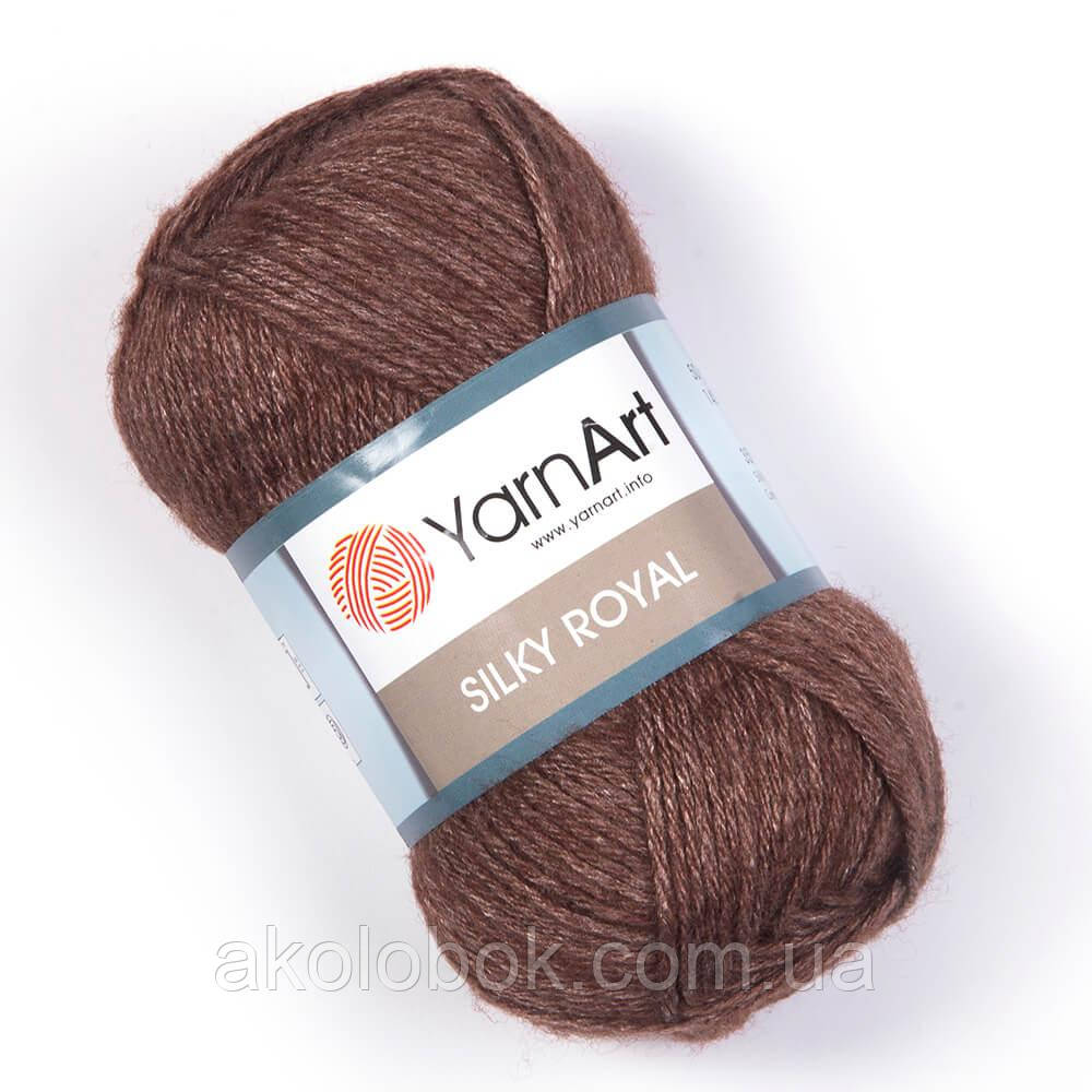 Турецька пряжа для в'язання YarnArt Silk Royal (силк рояль) мериносова вовна 436 молочно-шоколадний