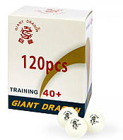 М'ячі для настільного тенісу Giant Dragon Training Silver 40+ 1звук 120 шт. білі