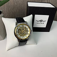 Мужские механические наручные часы Winner Skeleton Оригинал в фирменной коробочке, механика Виннер в коробке