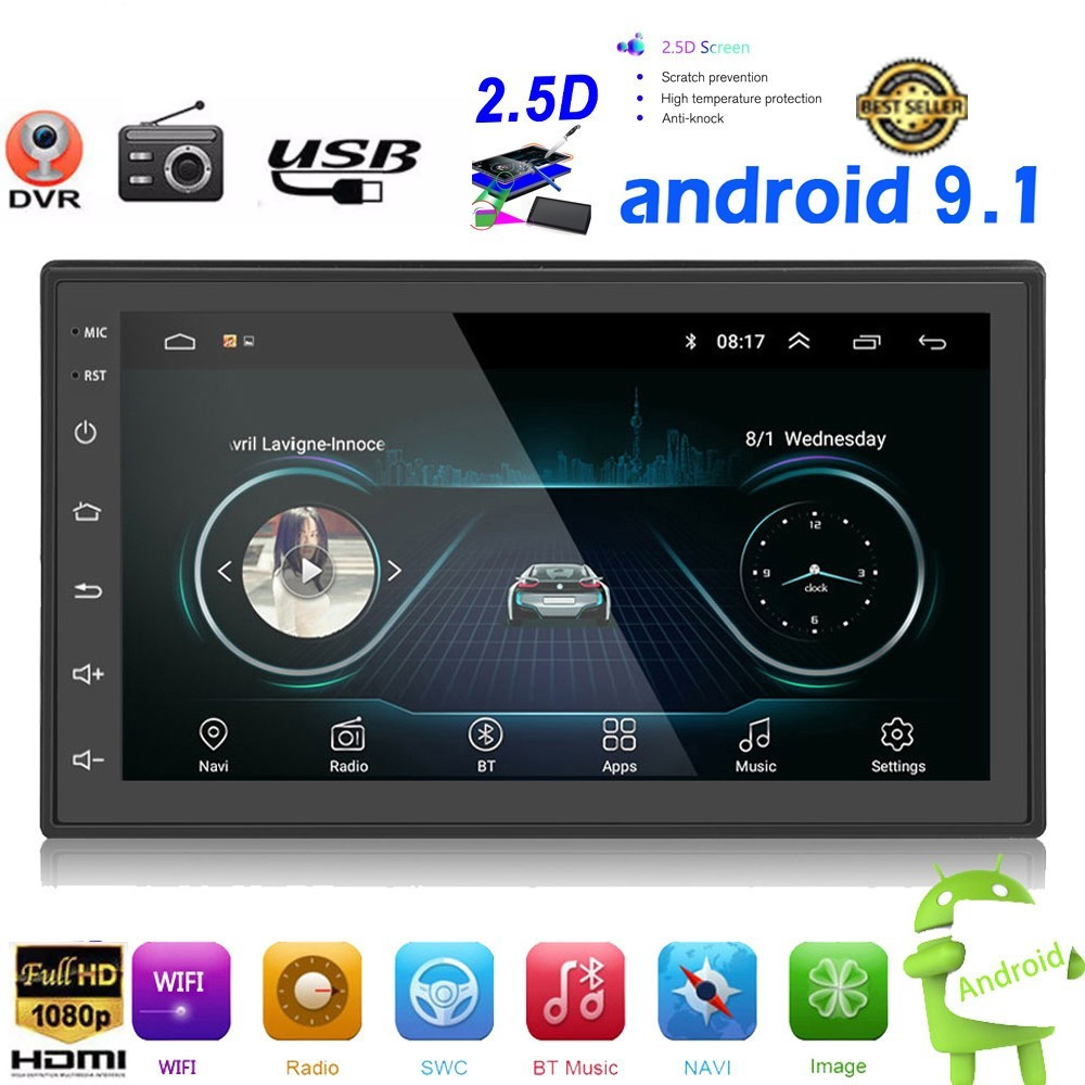 IMars 7" 2DIN авто Магнітола Android 9.1, GPS, WIFI, Bluetooth. 2din Автомагнітола