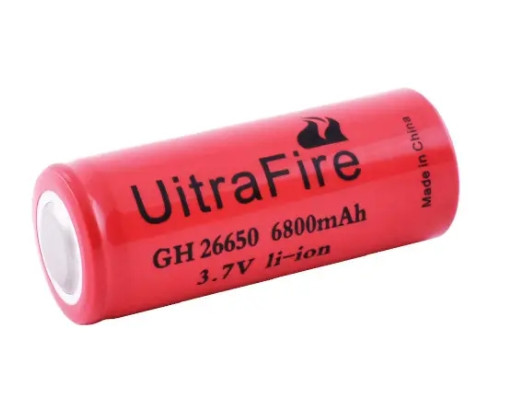 Акумулятор 26650 6800mAh 3.7В Li-ion (Червоний)