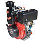 Двигун дизель 6 к.с. шпонка 25,4 мм електростартер Латвія Vitals DЕ 6.0 kе, фото 3