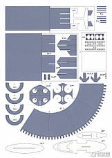 Паперова модель B-WING Starfighter із кіносаги Дж. Лукаса "Зоряні Війни", фото 3