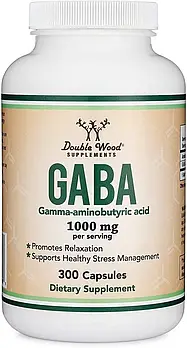 Double Wood GABA/ГАБА гамма-аміномасляна кислота 1000 мг 300 капс