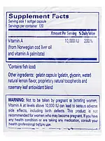 Витамин А 10 000 МЕ, Vitamin A 10 000 IU, Pure Encapsulations, 120 капсул, фото 5