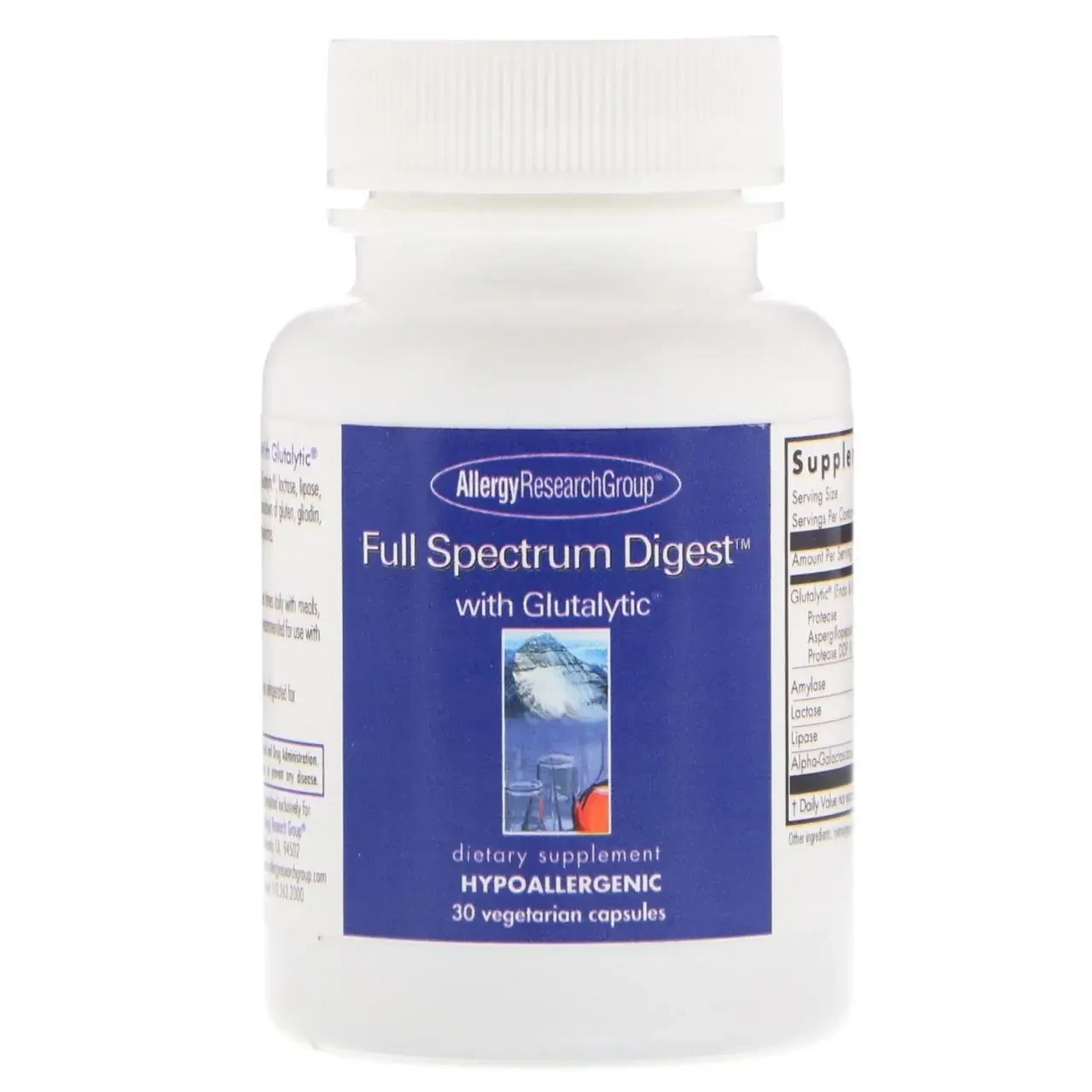 Allergy Research Group, Full Spectrum Digest with Glutalytic, 30 Vegetarian Capsules BX041, фото 1