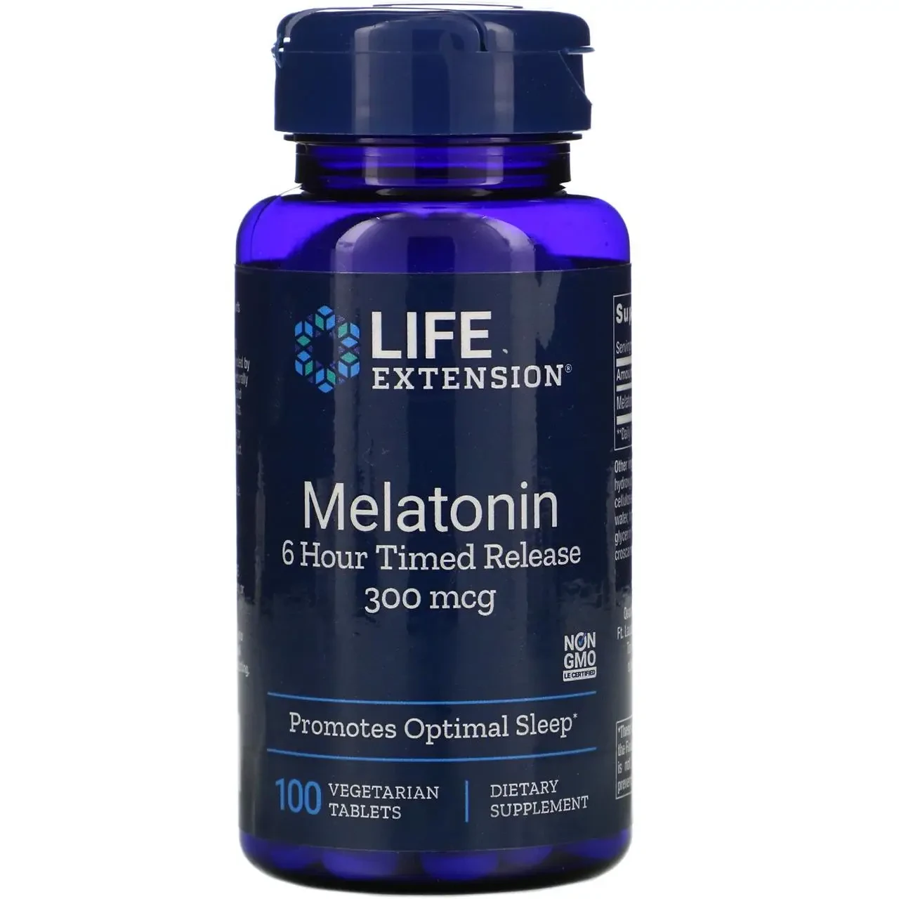 Мелатонін, Life Extension, 300 мкг, 100 таблеток BX140