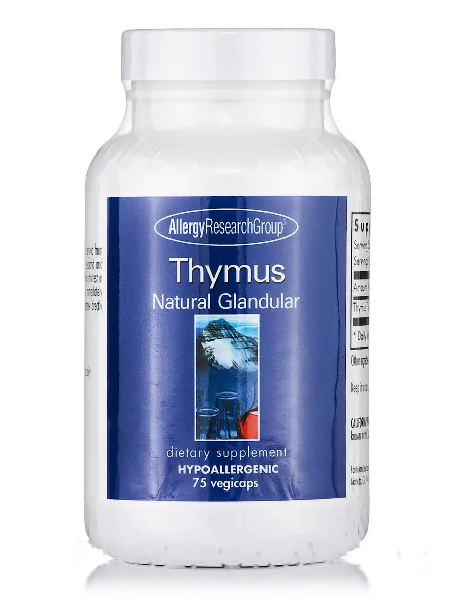 Thymus Natural Glandular, 75 Vegetarian Capsules BX176, фото 1