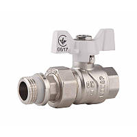 Кран кульковий "Американка" SD Forte 1/2" з антипротечкою прямий SF222W15
