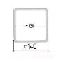 Термоквадрат для натяжних стель 128х128мм (внутрішній розмір) 140х140 мм (зовнішній розмір)