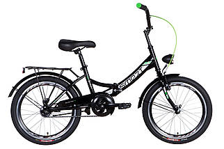 Велосипед 20" Formula SMART з ліхтарем 2021 (чорно-зелений) (OPS-FR-20-065)