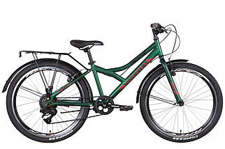 Велосипед 24" Discovery FLINT 2022 (темно-зелений з червоним (м)) (OPS-DIS-24-284)