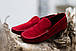 Приголомшливі мокасини у червоному замші 42,5 розмір, фото 2