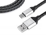 Кабель REAL-EL Premium Leather USB - USB Type-C (M/M), 1 м, Black (EL123500049), фото 6