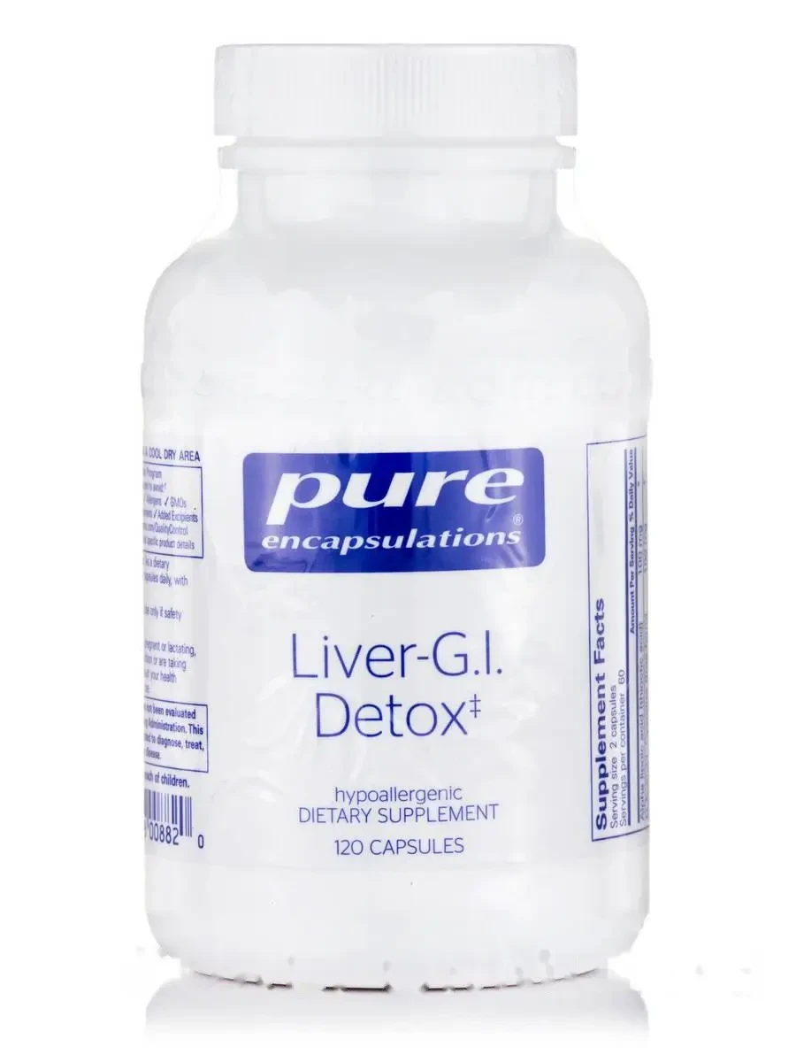 Печень-G.I. Детокс, Liver-G.I. Detox, Pure Encapsulations, 120 Capsules