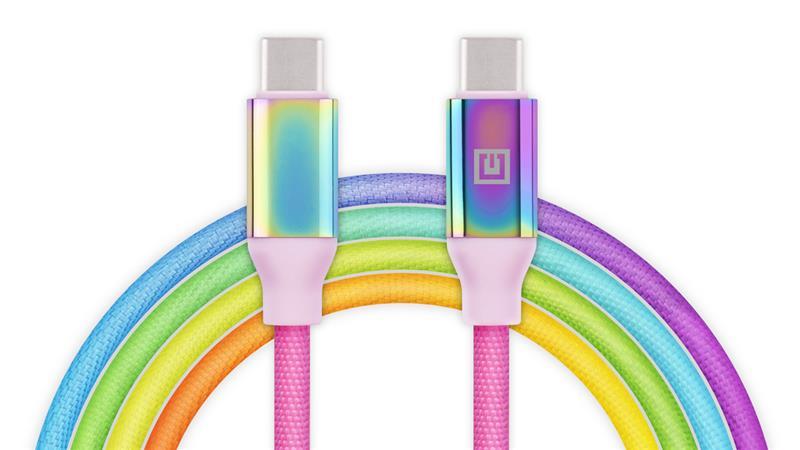 Кабель REAL-EL Premium USB Type-C - USB Type-C (M/M), 1 м, Rainbow (EL123500053), фото 1