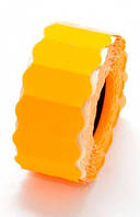 Етикет-стрічка 12х26мм., 1000шт., фігурна оранжевий