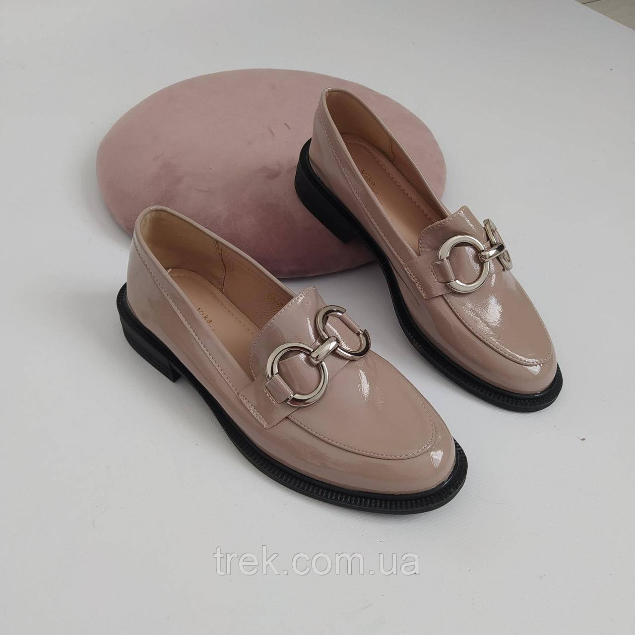 Туфлі жіночі лакові бежеві /22202/ 40р, фото 1