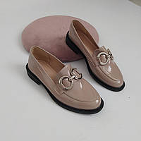 Туфлі жіночі лакові бежеві /22202/ 40р