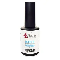 Финишное покрытие, матовое без липкого слоя с эффектом бархата Nails Molekula Top Coat Matte Soft Touch, 12 мл