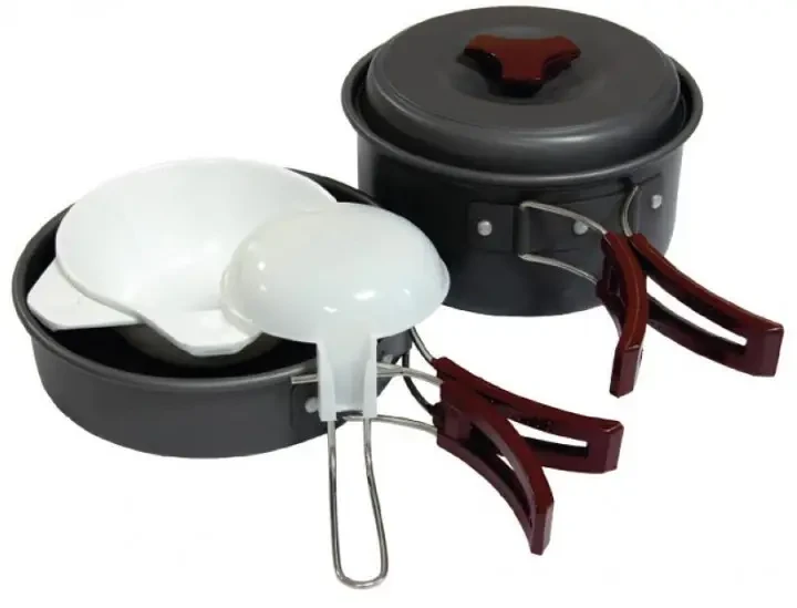 Набір похідного посуду з анодованого алюмінію Tramp TRC-025 (SH113611), фото 1