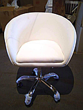 Крісло-мурат-К SDM біле на хром коліщатках, фото 3