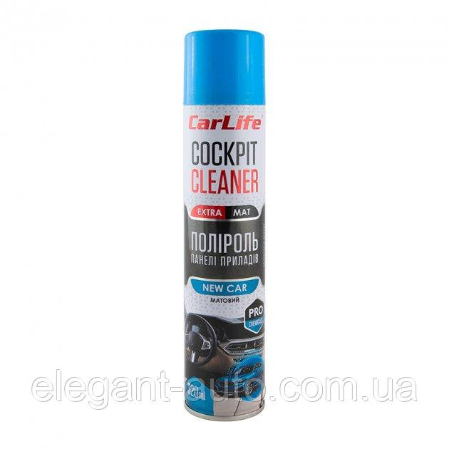 Поліроль торпеди спрей 320ml "Carlife" EXTRA MAT Нова машина CF344
